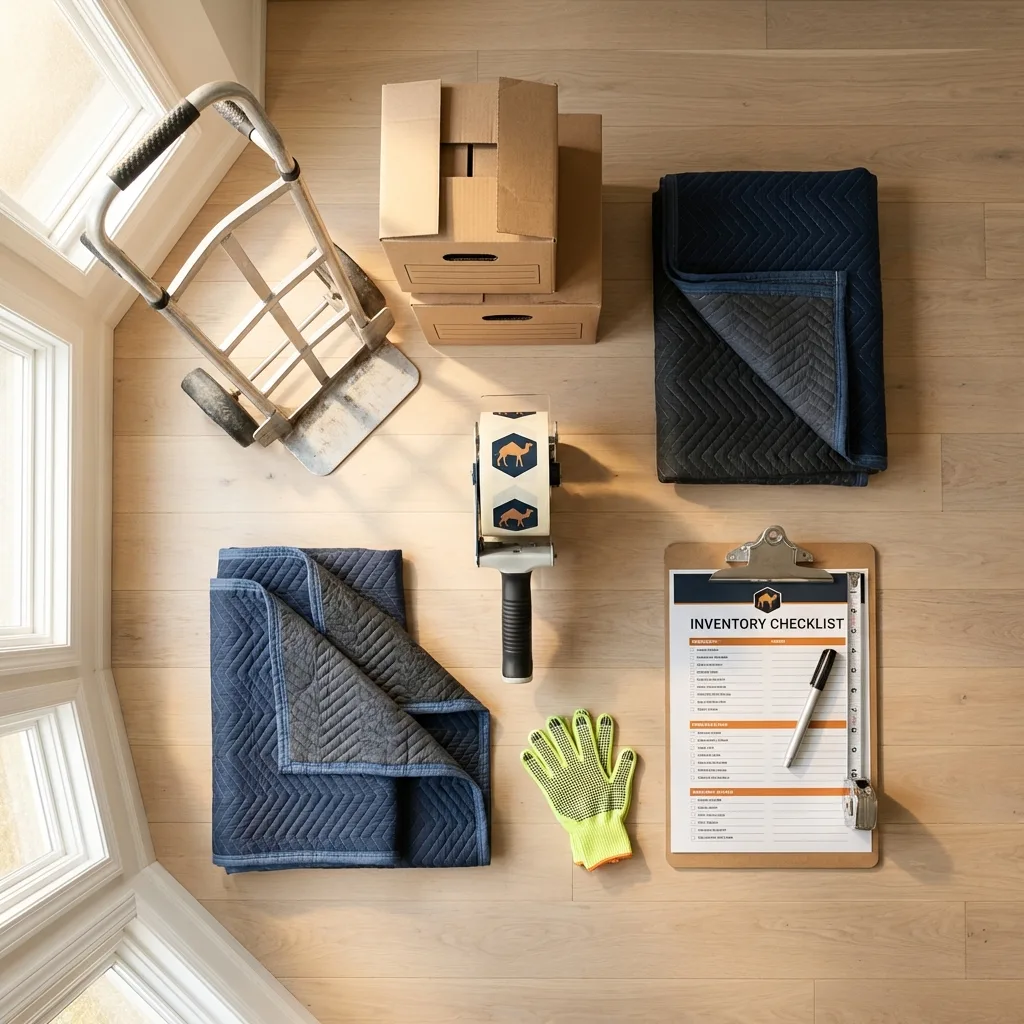 Professional moving supplies and packing materials layout for Waimea residential relocations