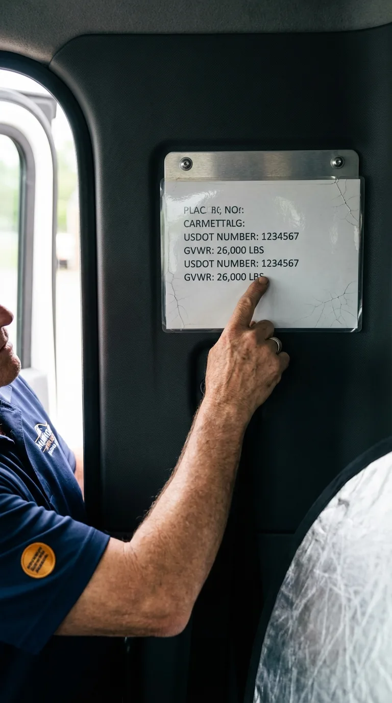 USDOT licensing placard verification in Waimea